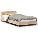 Cadre de lit sans matelas 75x190 cm bois de pin massif