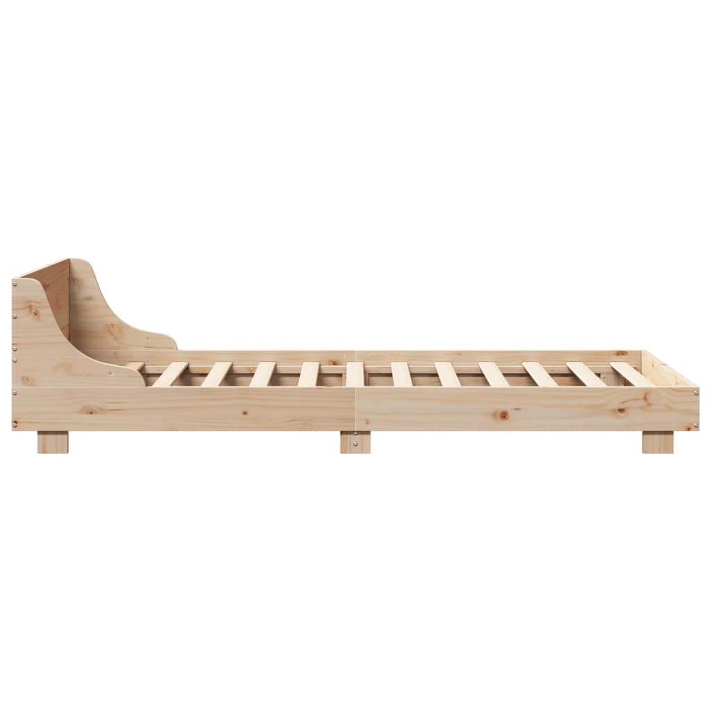 Cadre de lit sans matelas 75x190 cm bois de pin massif