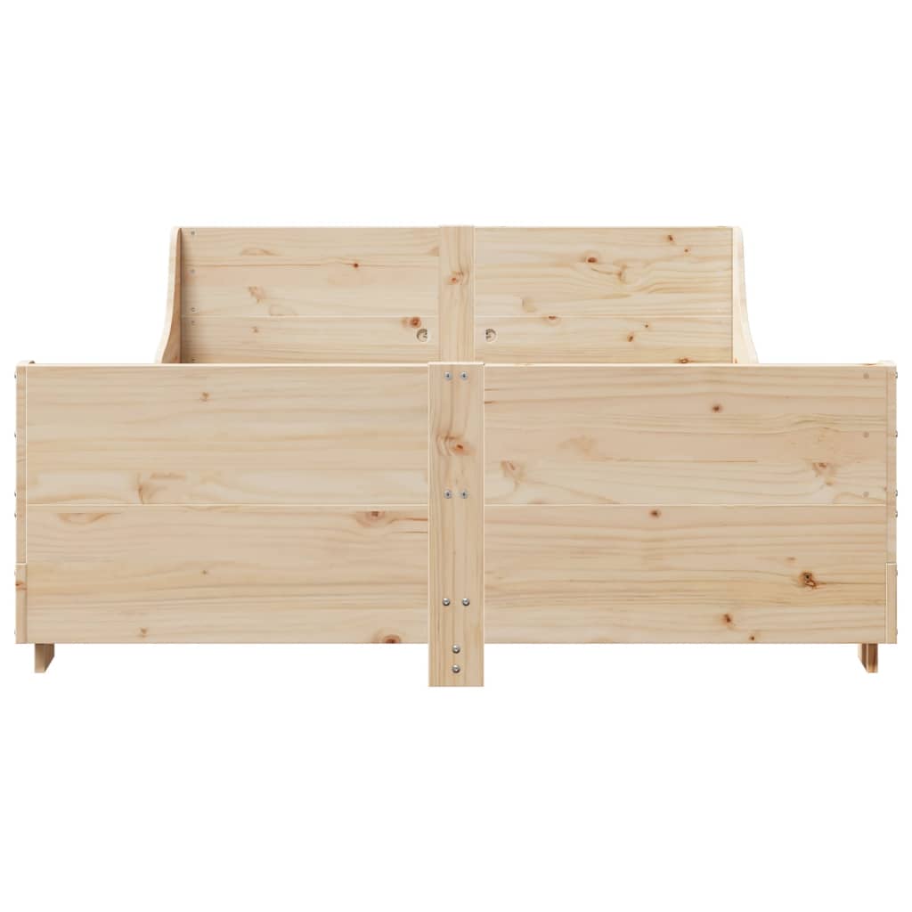 Cadre de lit sans matelas 120x200 cm bois de pin massif