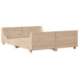 Cadre de lit sans matelas 120x200 cm bois de pin massif