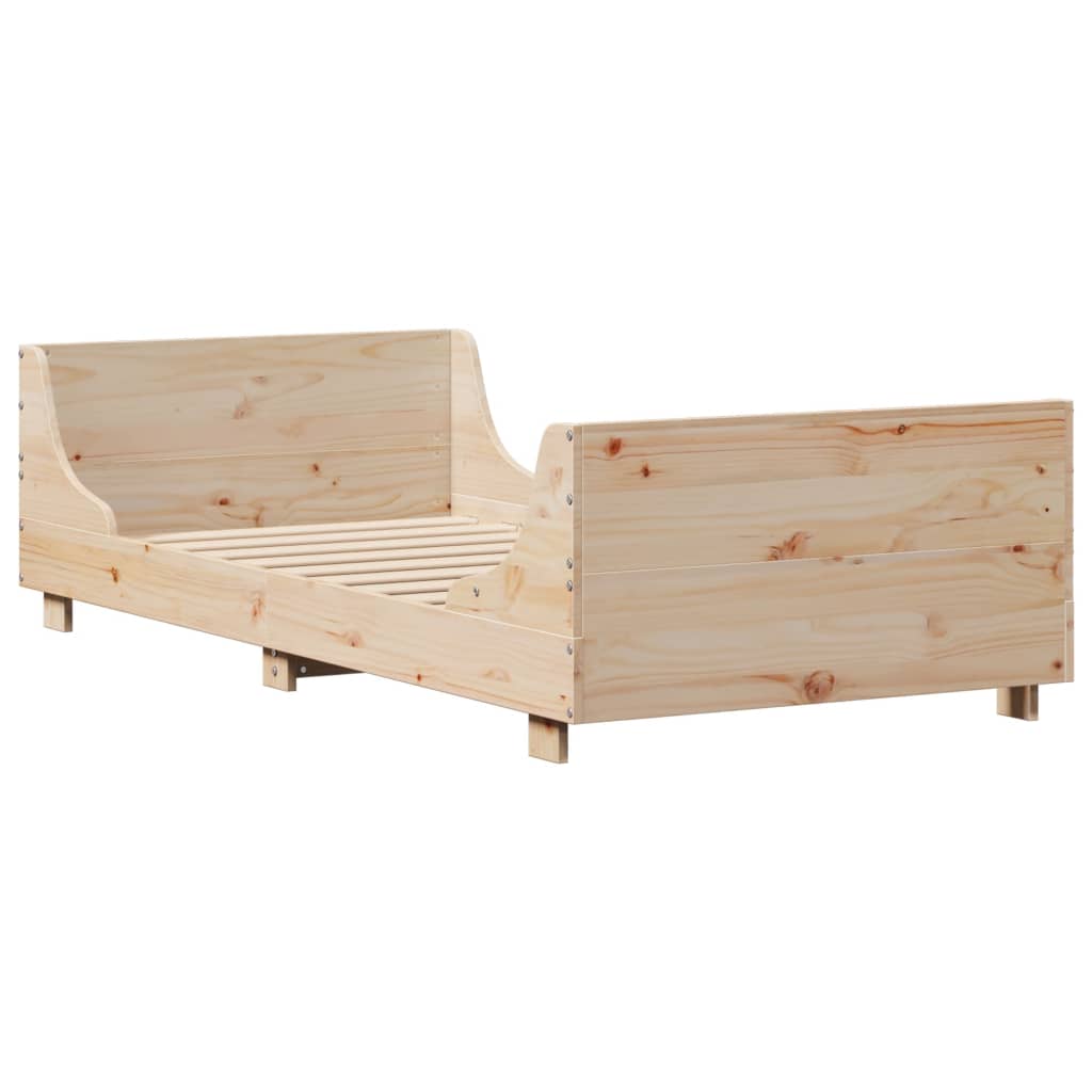 Cadre de lit sans matelas 100x200 cm bois massif de pin