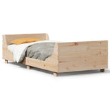 Cadre de lit sans matelas 90x190 cm bois de pin massif