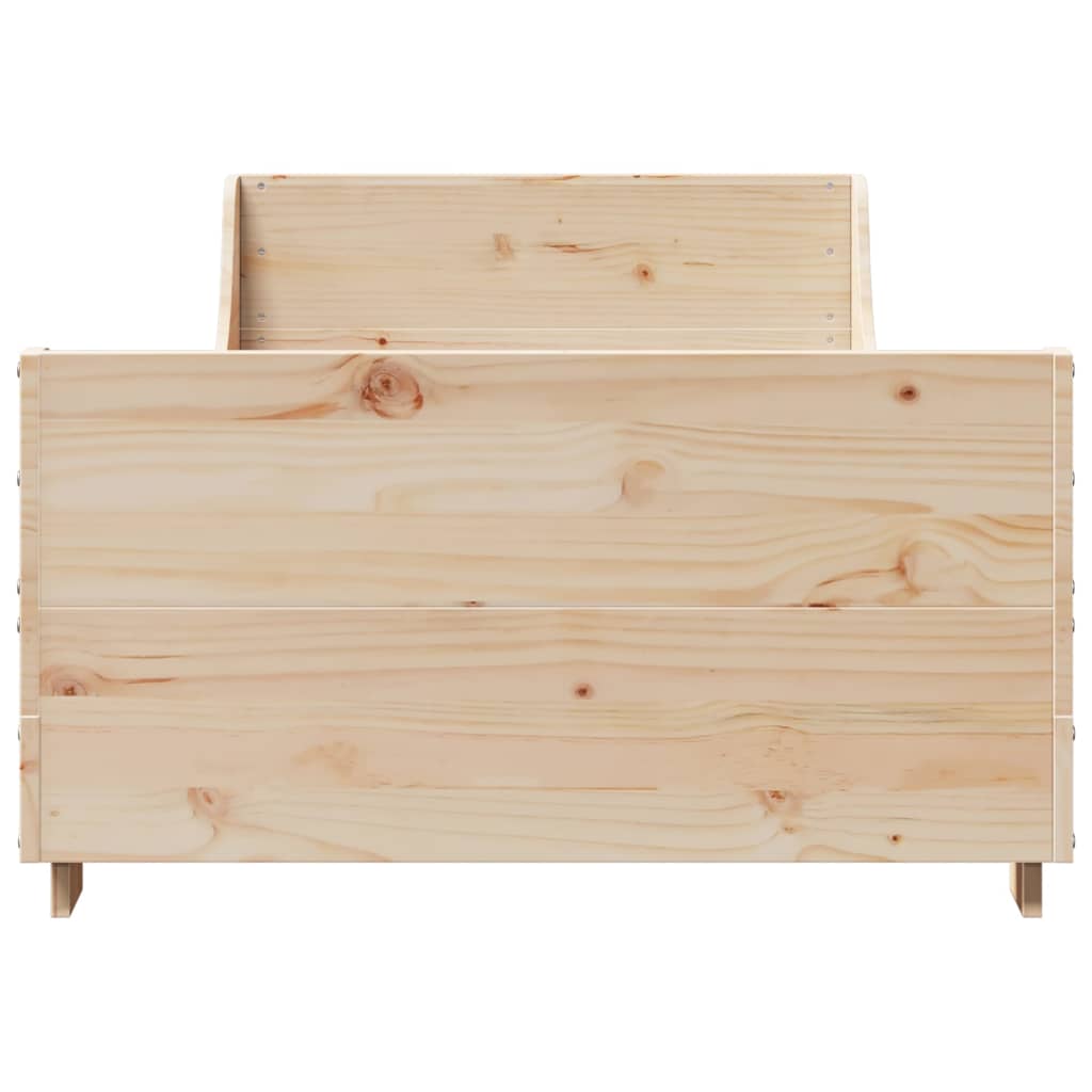 Cadre de lit sans matelas 90x190 cm bois de pin massif