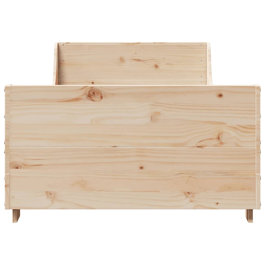 Cadre de lit sans matelas 75x190 cm bois de pin massif