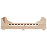 Cadre de lit sans matelas 75x190 cm bois de pin massif