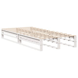 Cadre de lit sans matelas blanc 90x200 cm bois de pin massif