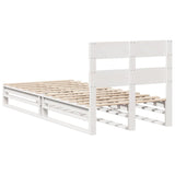 Cadre de lit sans matelas blanc 90x200 cm bois de pin massif