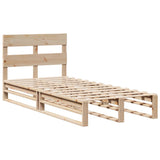 Cadre de lit sans matelas 75x190 cm bois de pin massif