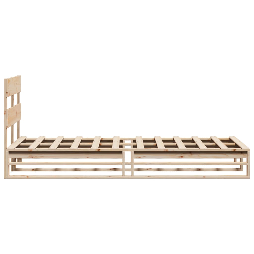 Cadre de lit sans matelas 75x190 cm bois de pin massif