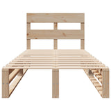 Bed frame without mattress 90x190 cm solid pine wood