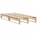 Bed frame without mattress 90x190 cm solid pine wood