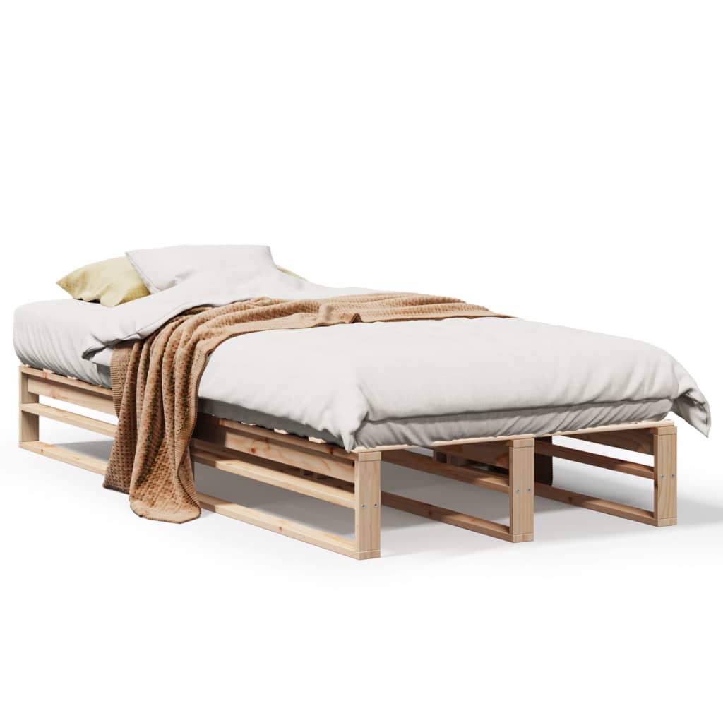 Cadre de lit sans matelas 90x200 cm bois de pin massif