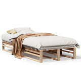 Cadre de lit sans matelas 90x200 cm bois de pin massif