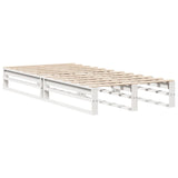 Cadre de lit sans matelas blanc 90x200 cm bois de pin massif