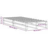 Bettgestell ohne Matratze, braunes Wachs, 90 x 200 cm, massives Kiefernholz