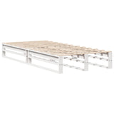 Cadre de lit sans matelas blanc 100x200 cm bois de pin massif