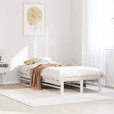 Cadre de lit sans matelas blanc 100x200 cm bois de pin massif