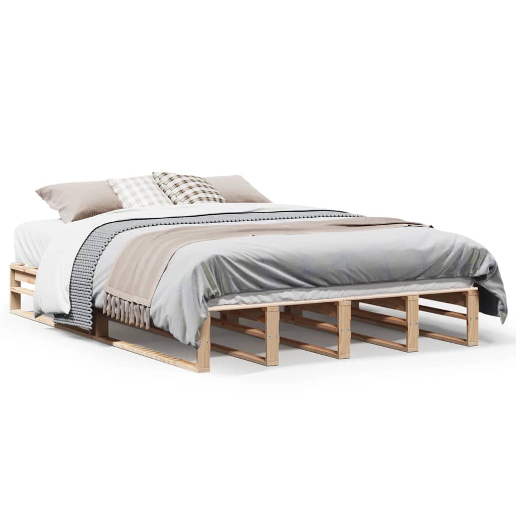 Cadre de lit sans matelas 120x200 cm bois de pin massif