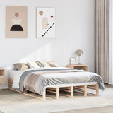 Bed frame without mattress 160x200 cm solid pine wood