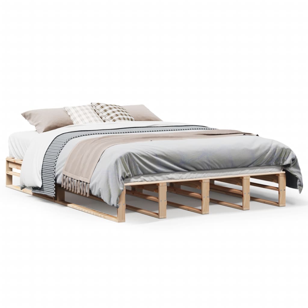 Cadre de lit sans matelas 120x190 cm bois de pin massif