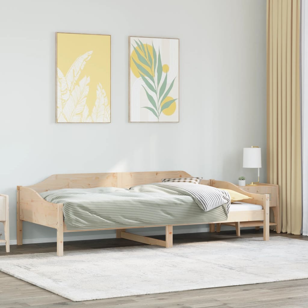 Cadre de lit sans matelas 90x200 cm bois de pin massif