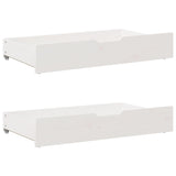 Tiroirs sous le lit 2 pcs blanc 95x55x16 cm bois de pin massif