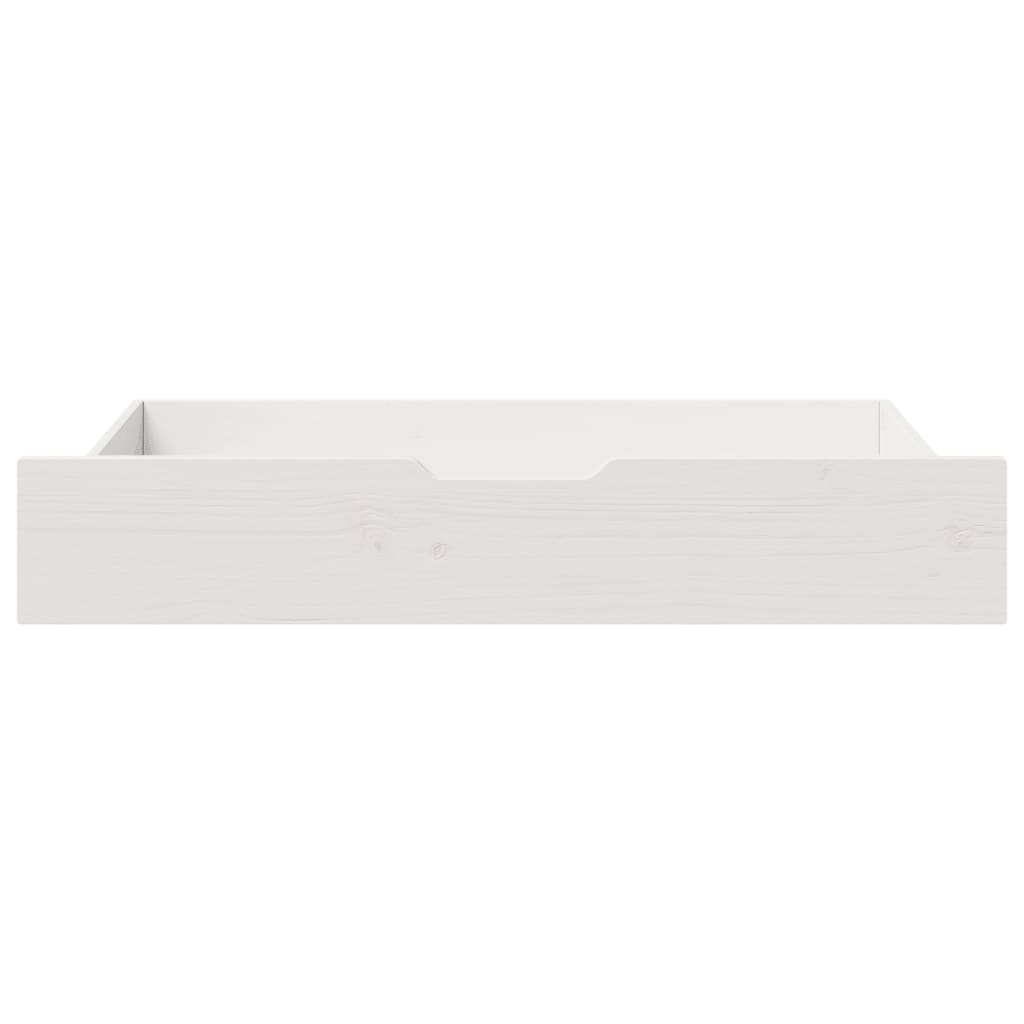 Tiroirs sous le lit 2 pcs blanc 95x55x16 cm bois de pin massif