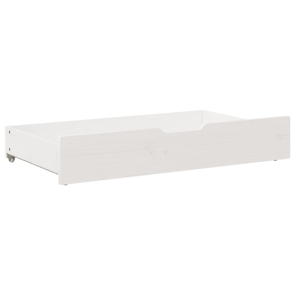 Tiroirs sous le lit 2 pcs blanc 95x55x16 cm bois de pin massif