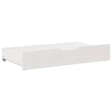 Tiroirs sous le lit 2 pcs blanc 90x55x16 cm bois de pin massif