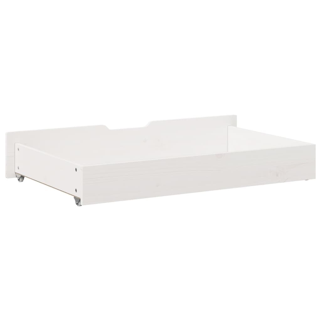 Tiroirs sous le lit 2 pcs blanc 90x55x16 cm bois de pin massif