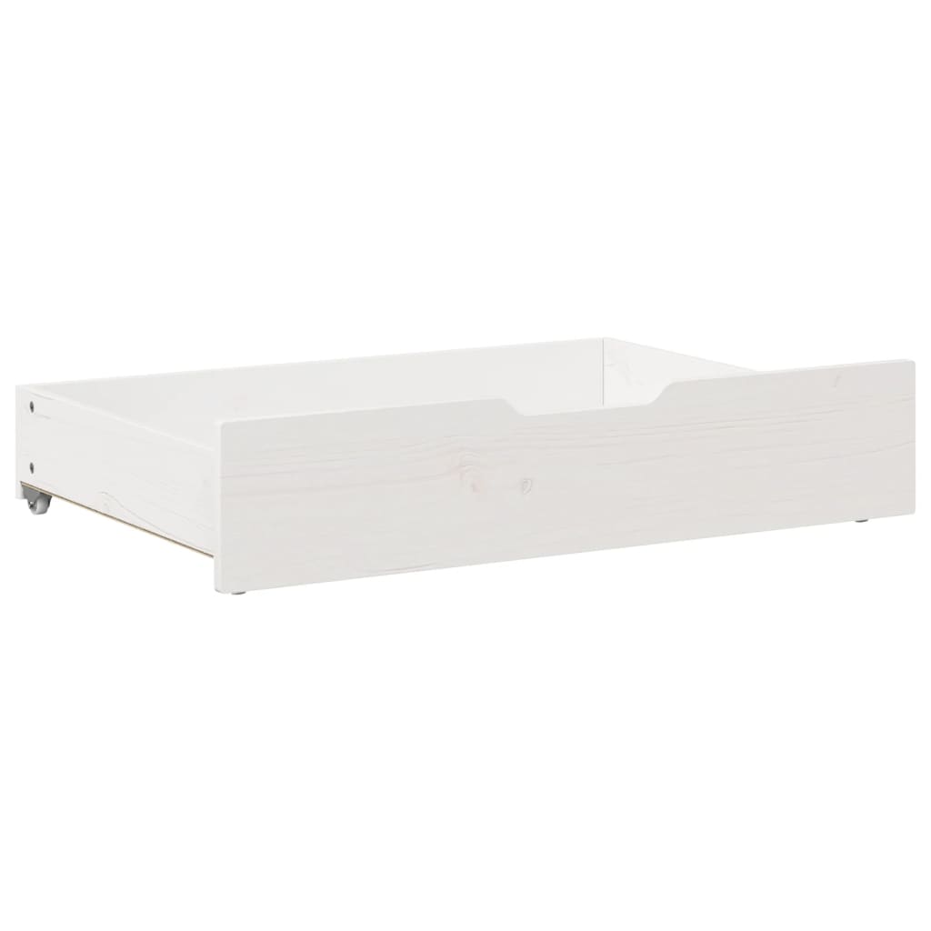 Tiroirs sous le lit 2 pcs blanc 85x55x16 cm bois de pin massif