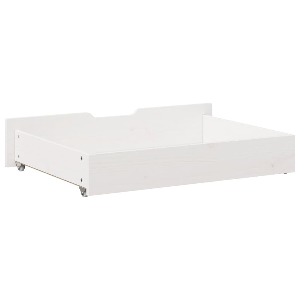 Tiroirs sous le lit 2 pcs blanc 85x55x16 cm bois de pin massif