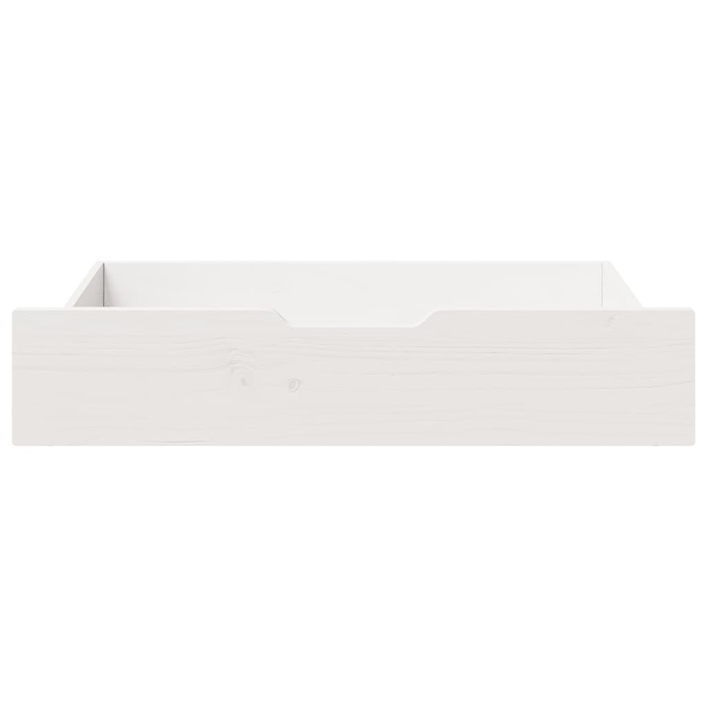 Tiroirs sous le lit 2 pcs blanc 80x55x16 cm bois de pin massif