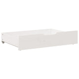 Tiroirs sous le lit 2 pcs blanc 80x55x16 cm bois de pin massif