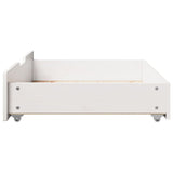 Tiroirs sous le lit 2 pcs blanc 80x55x16 cm bois de pin massif