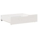 Tiroirs sous le lit 2 pcs blanc 75x55x16 cm bois de pin massif