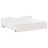 Tiroirs sous le lit 2 pcs blanc 75x55x16 cm bois de pin massif