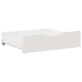 Tiroirs sous le lit 2 pcs blanc 65x55x16 cm bois de pin massif