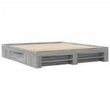 Cadre de lit sans matelas sonoma gris 200x200 cm