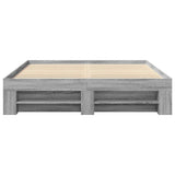 Cadre de lit sans matelas sonoma gris 160x200cm bois ingénierie