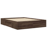 Cadre de lit sans matelas chêne marron 150x200 cm