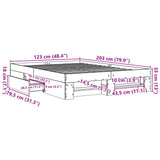 Bettgestell ohne Matratze Sonoma grau 120x200cm Holzwerkstoff