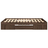 Cadre de lit sans matelas chêne marron 120x200 cm