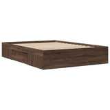 Cadre de lit sans matelas chêne marron 120x200 cm