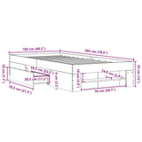 Bettgestell ohne Matratze Sonomagrau 100x200 cm