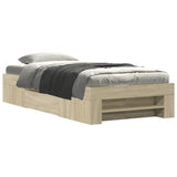 Bed frame without mattress sonoma oak 90x200 cm