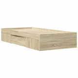 Bed frame without mattress sonoma oak 90x200 cm