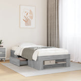 Bed frame without mattress sonoma gray 90x200 cm