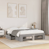 Bed frame without mattress sonoma gray 140x190 cm