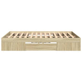 Bed frame without mattress sonoma oak 135x190 cm